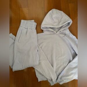 purple alexander wang sweat set